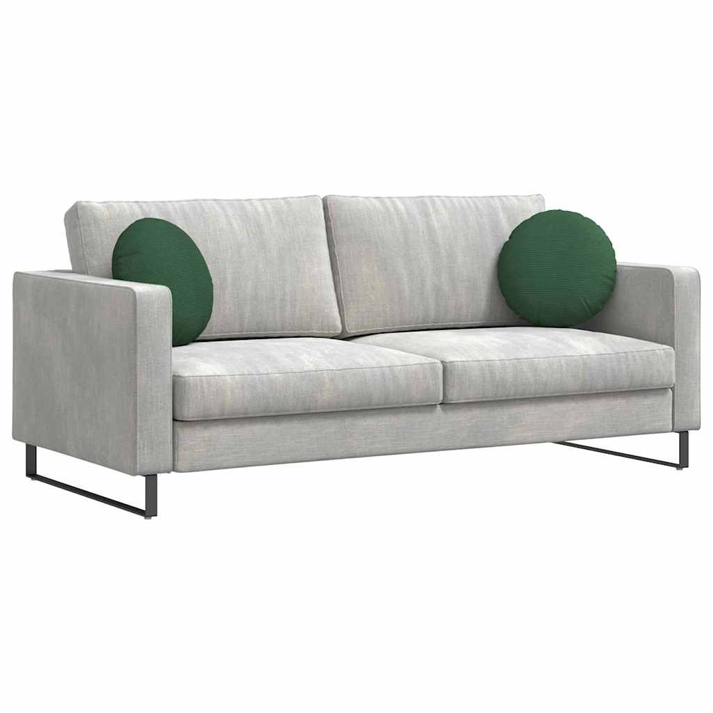 vidaXL Μαξιλάρια καθισμάτων 2 pcs Σκούρο Πράσινο Ø 40 cm