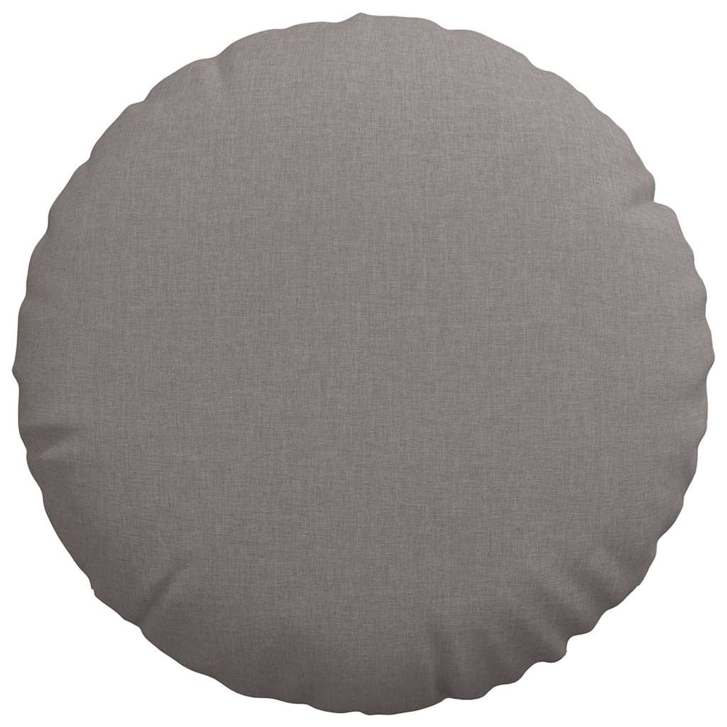 vidaXL Μαξιλάρια καθισμάτων 2 pcs Taupe Ø50 x 19 εκ ύφασμα