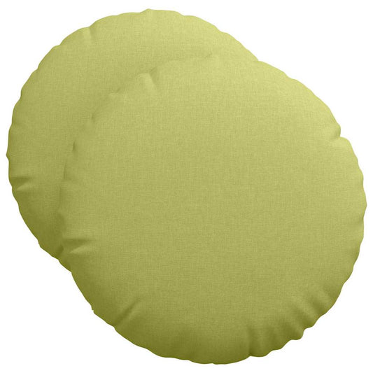 vidaXL Μαξιλάρια καθισμάτων 2 pcs Ανοιχτό Πράσινο Ø50 x 19 εκ ύφασμα