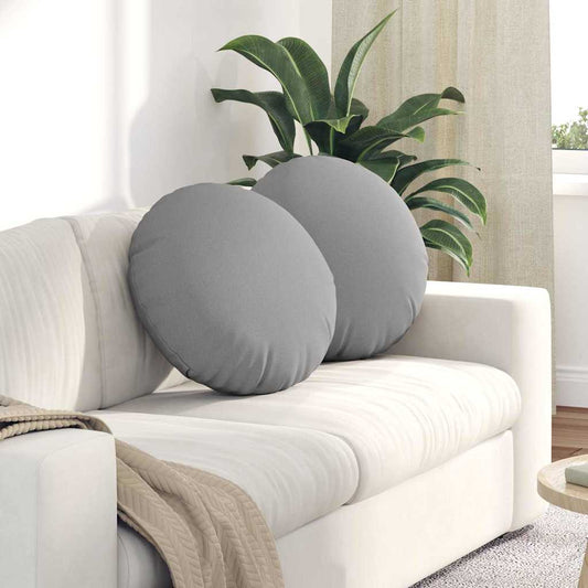 vidaXL Μαξιλάρια καθισμάτων 2 pcs Σκίουρος Γκρί Ø50 x 19 εκ ύφασμα