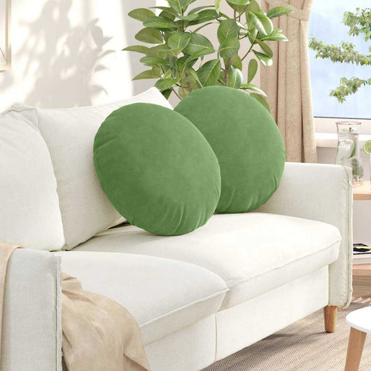 vidaXL Μαξιλάρια καθισμάτων 2 pcs Ανοιχτό Πράσινο Ø 40 x 13 εκ.