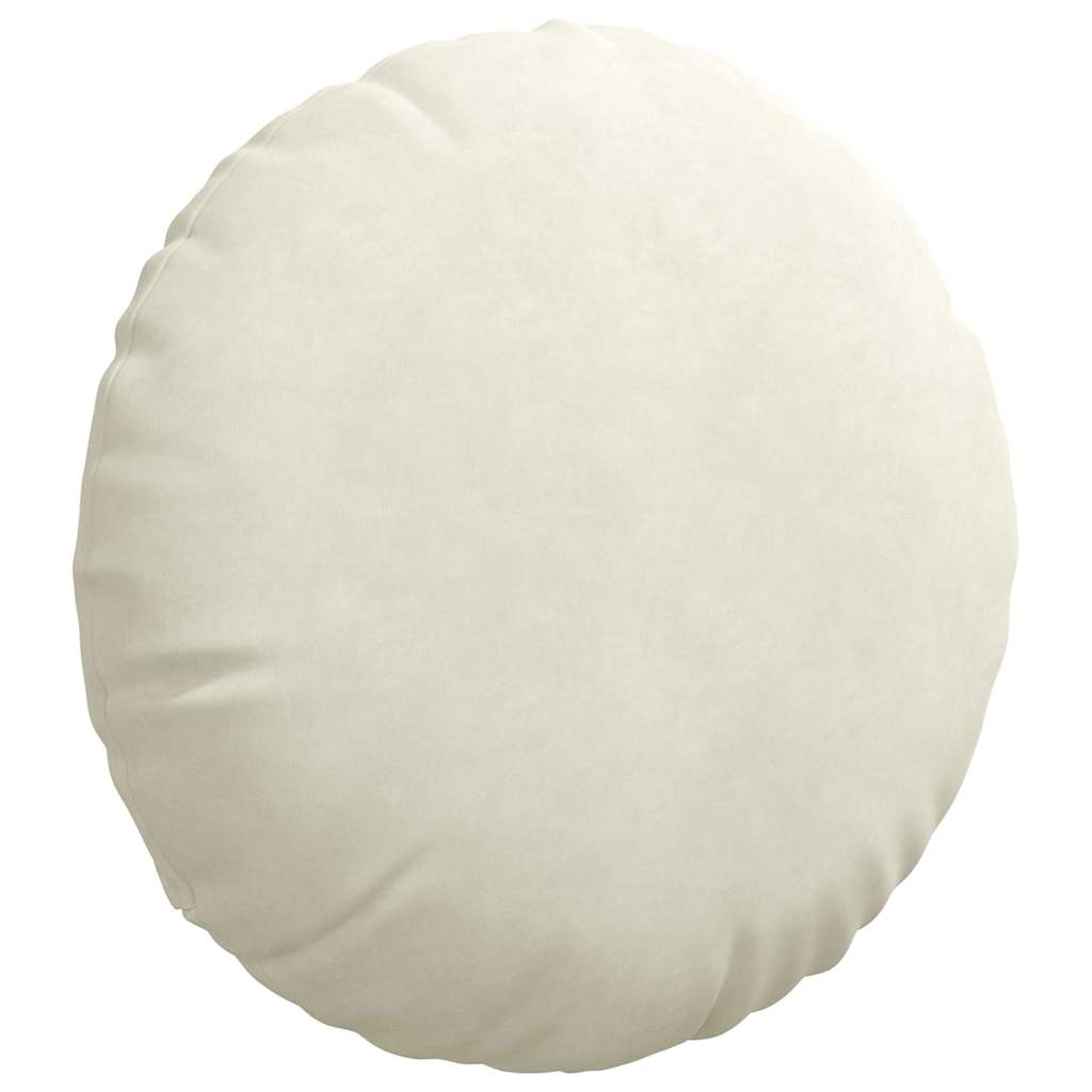 vidaXL Μαξιλάρια καθισμάτων 2 pcs Κρεμ Ø 40 x 13 εκ. Βελούδο