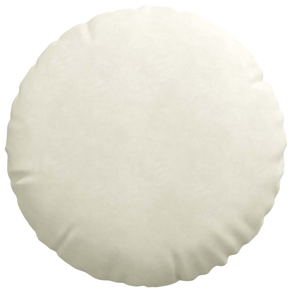 vidaXL Μαξιλάρια καθισμάτων 2 pcs Κρεμ Ø 40 x 13 εκ. Βελούδο