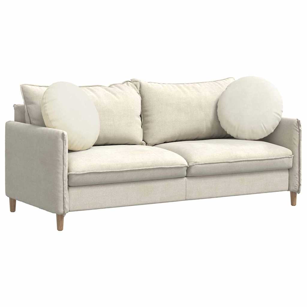 vidaXL Μαξιλάρια καθισμάτων 2 pcs Κρεμ Ø 40 x 13 εκ. Βελούδο