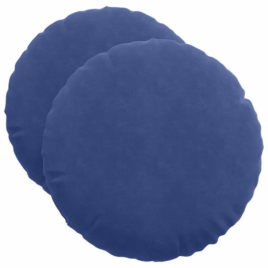 vidaXL Μαξιλάρια καθισμάτων 2 pcs Μπλε Αστυνομίας Ø 40 x 13 εκ.