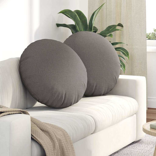 vidaXL Μαξιλάρια καθισμάτων 2 pcs Taupe Ø60 x 21 εκ ύφασμα