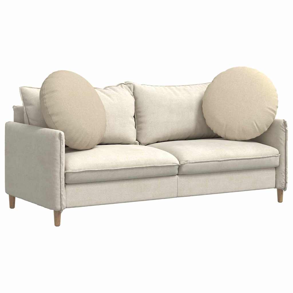 vidaXL Μαξιλάρια καθισμάτων 2 pcs Κρεμ Ø60 x 21 εκ ύφασμα