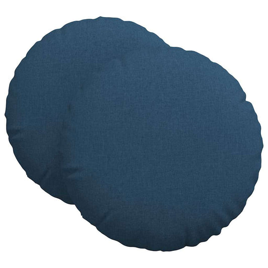 vidaXL Μαξιλάρια καθισμάτων 2 pcs Μπλε Ø60 x 21 εκ ύφασμα