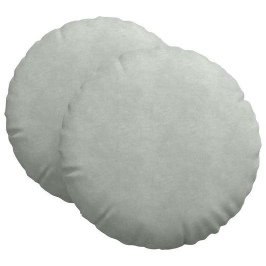 vidaXL Μαξιλάρια καθισμάτων 2 pcs Ανοιχτό γκρι Ø 40 x 13 εκ. Βελούδο