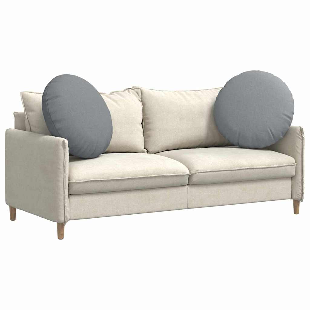 vidaXL Μαξιλάρια καθισμάτων 2 pcs Ανοιχτό γκρι Ø80 x 29 εκ ύφασμα