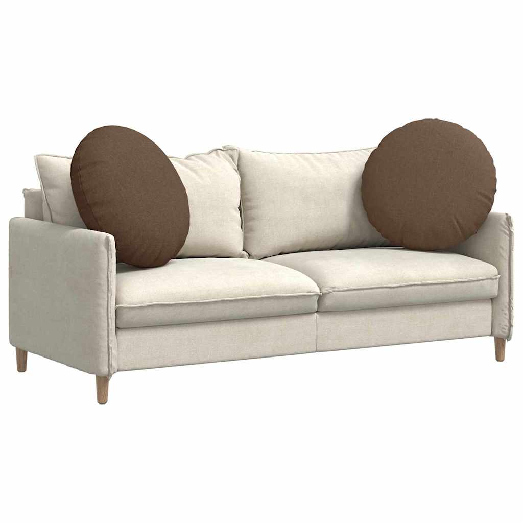 vidaXL Μαξιλάρια καθισμάτων 2 pcs Καφέ Ø80 x 29 εκ ύφασμα