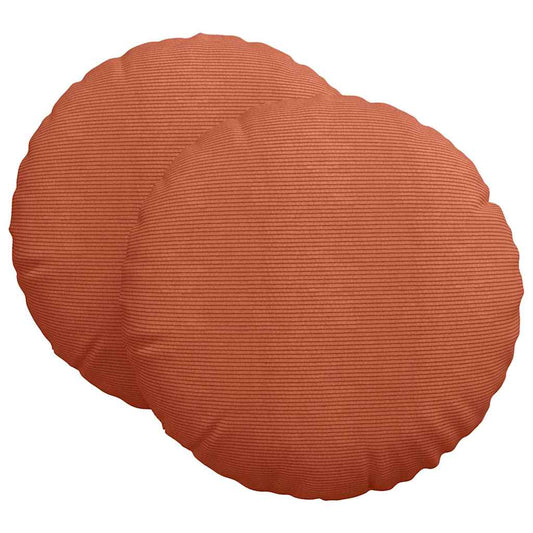 vidaXL Μαξιλάρια καθισμάτων 2 pcs Κόκκινο Πορτοκαλί Ø 80 cm