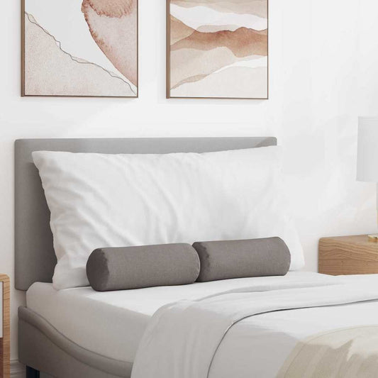 vidaXL Μαξιλάρια Στήριγμα 2 pcs Taupe Ø 15 x 40 εκ ύφασμα
