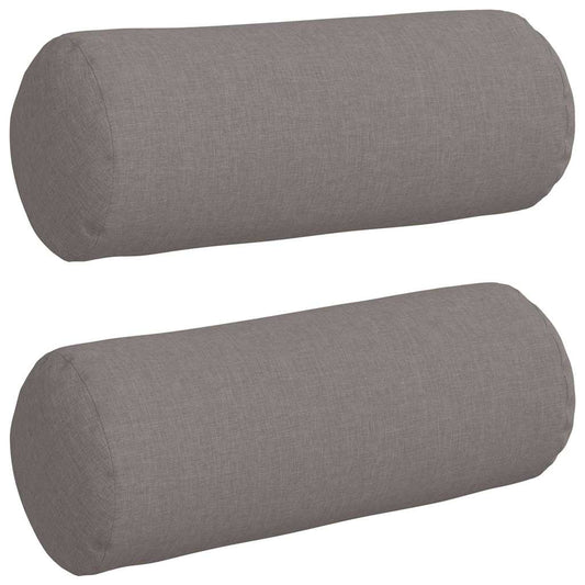 vidaXL Μαξιλάρια Στήριγμα 2 pcs Taupe Ø 15 x 40 εκ ύφασμα