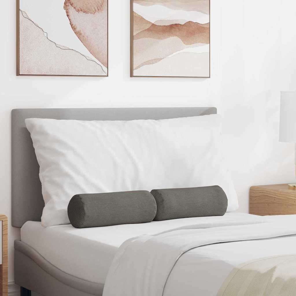 vidaXL Μαξιλάρια Στήριγμα 2 pcs Ανοιχτό γκρι Ø 15 x 40 εκ