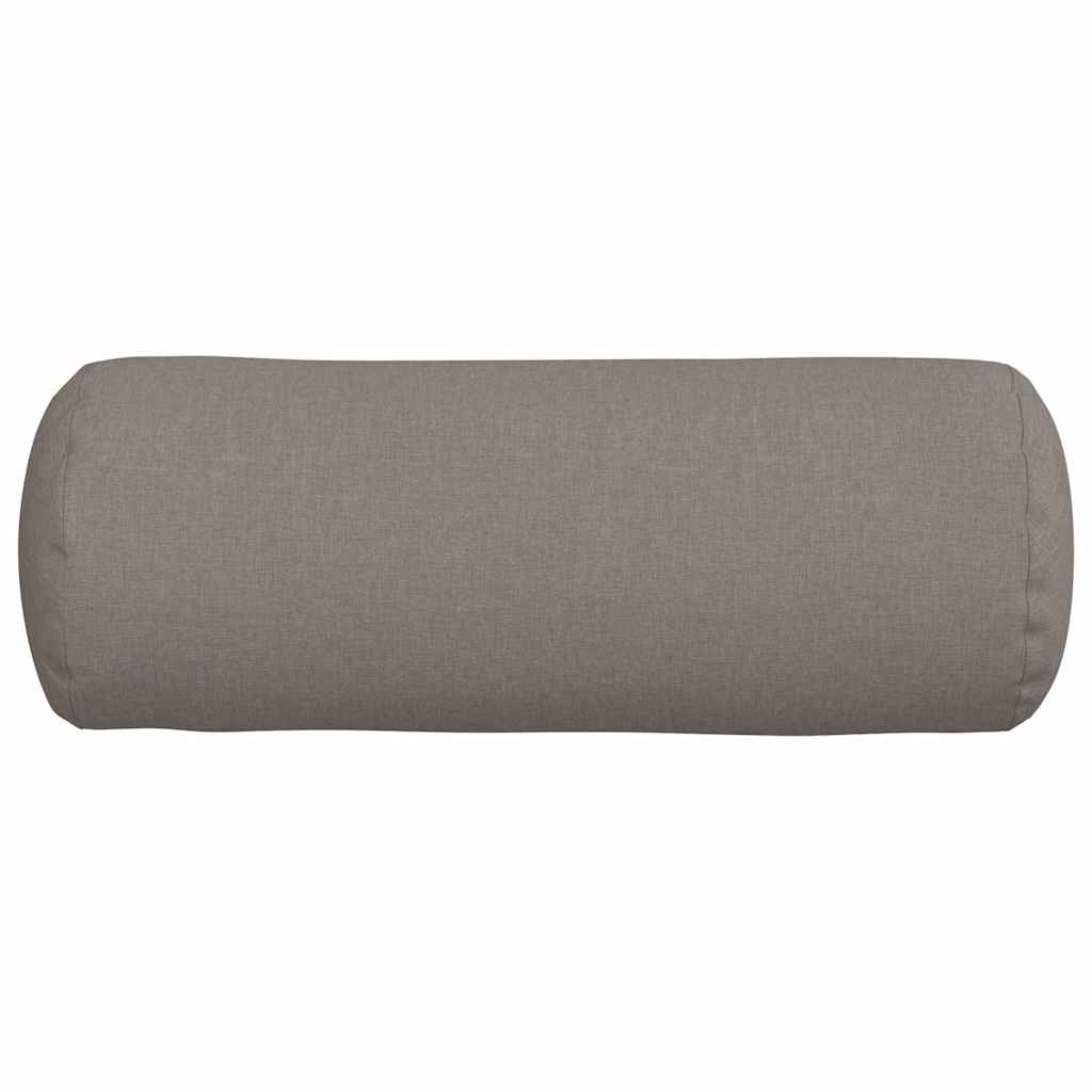 vidaXL Μαξιλάρια Στήριγμα 2 pcs Taupe Ø 25 x 70 cm ύφασμα