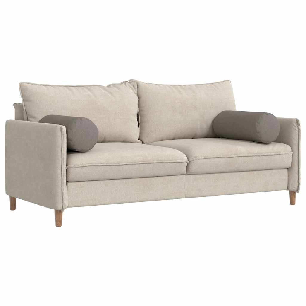 vidaXL Μαξιλάρια Στήριγμα 2 pcs Taupe Ø 25 x 70 cm ύφασμα