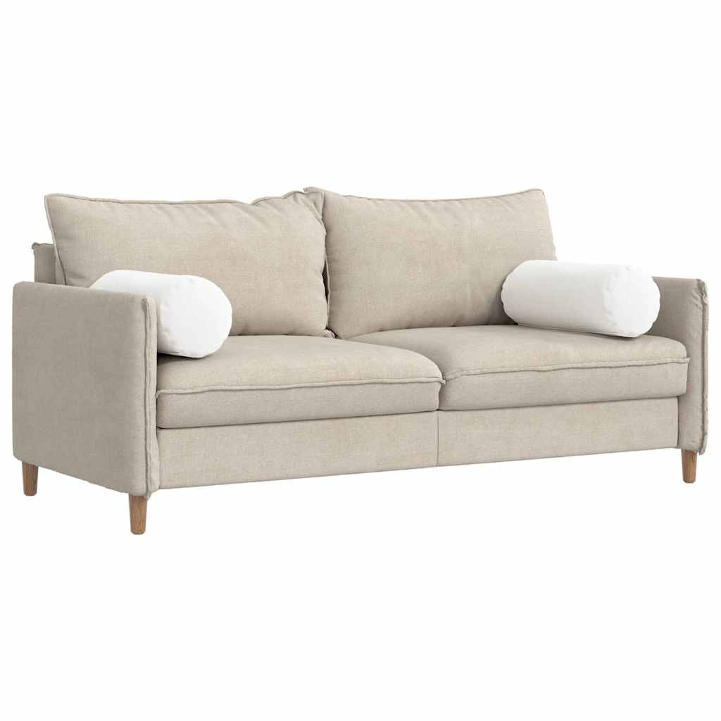 vidaXL Μαξιλάρια Στήριγμα 2 pcs Λευκό Ø 25 x 70 cm ύφασμα