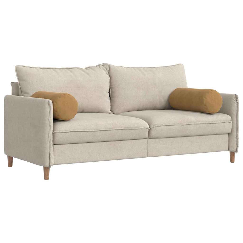 vidaXL Μαξιλάρια Στήριγμα 2 pcs Καφέ Ø 25 x 70 cm Υφασμάτινο Κορντουρά