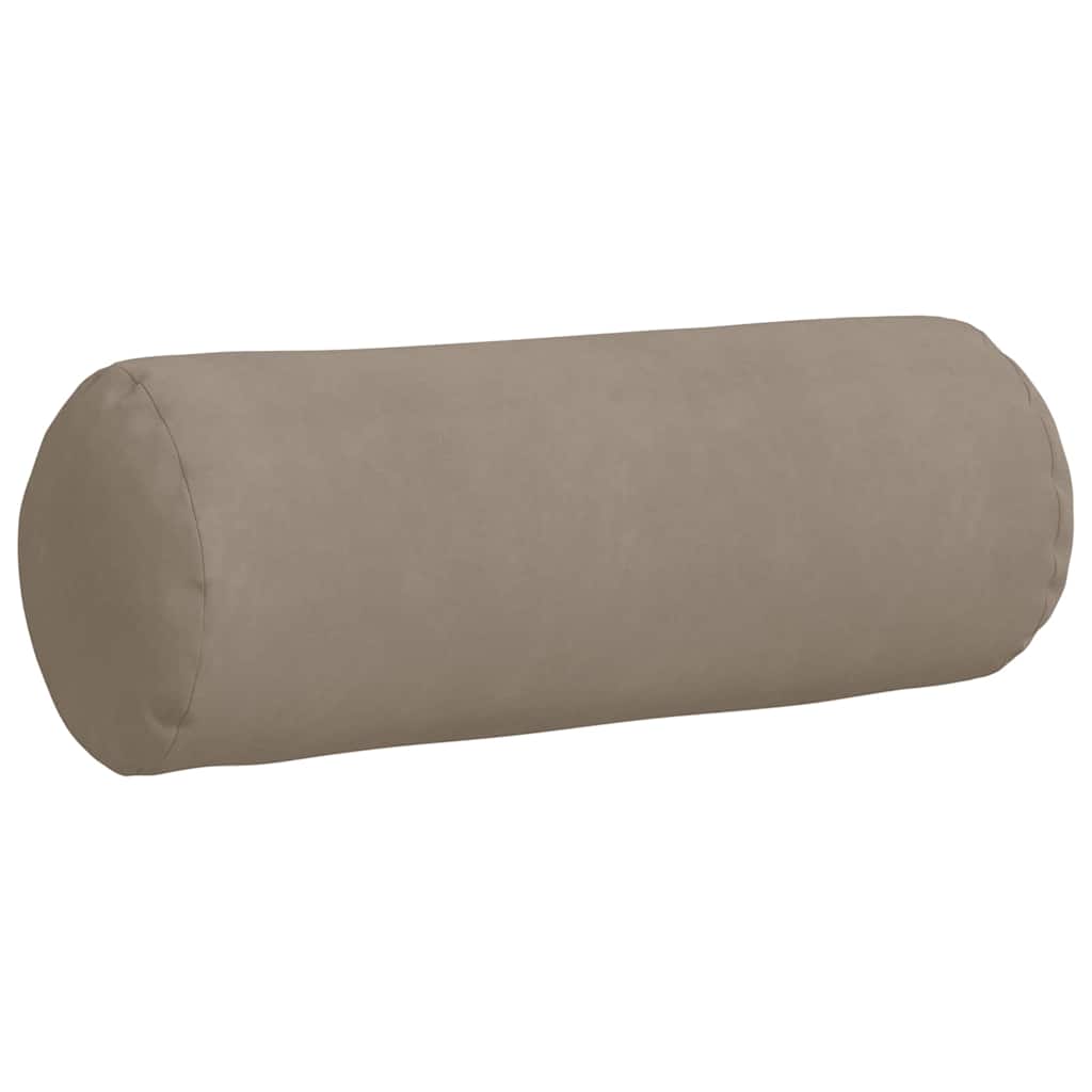 vidaXL Μαξιλάρια Στήριγμα 2 pcs Taupe Ø 25 x 70 cm Ύφασμα Μικροΐνας