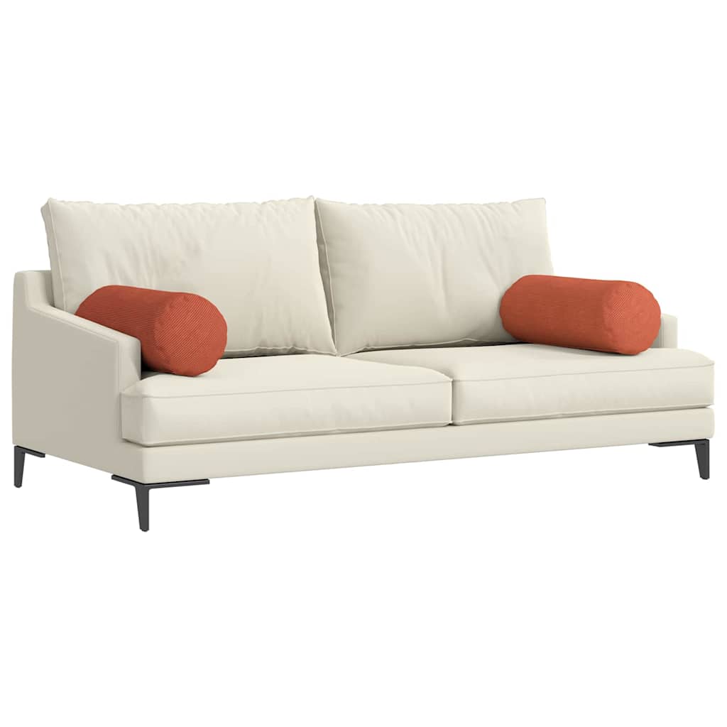 vidaXL Μαξιλάρια Στήριγμα 2 pcs Κόκκινο Πορτοκαλί Ø 25 x 70 cm