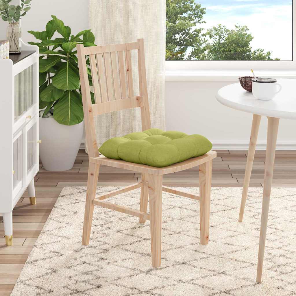 vidaXL Μαξιλάρια καθισμάτων 4 pcs Ανοιχτό Πράσινο 40 x 40 x 12 εκ.