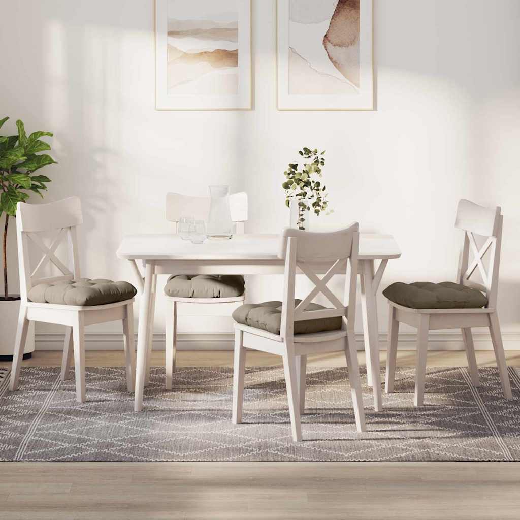 vidaXL Μαξιλάρια καθισμάτων 4 pcs Taupe 40 x 40 cm Ύφασμα Μικροΐνας