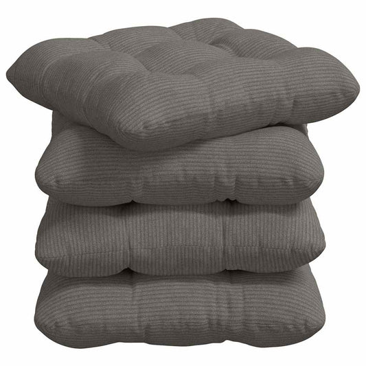 vidaXL Μαξιλάρια καθισμάτων 4 pcs Ανοιχτό γκρι 40 x 40 cm
