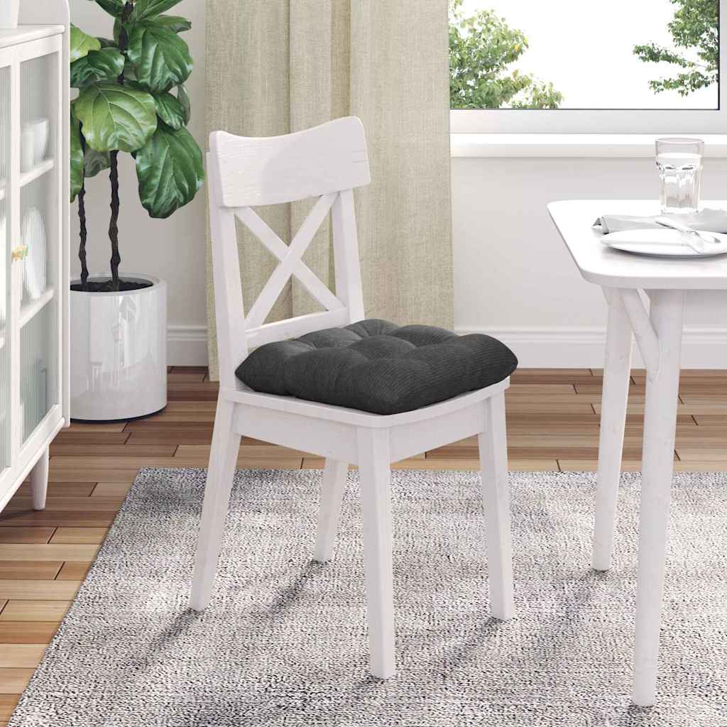 vidaXL Μαξιλάρια καθισμάτων 4 pcs Σκούρο Γκρι 40 x 40 cm