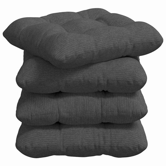 vidaXL Μαξιλάρια καθισμάτων 4 pcs Σκούρο Γκρι 40 x 40 cm