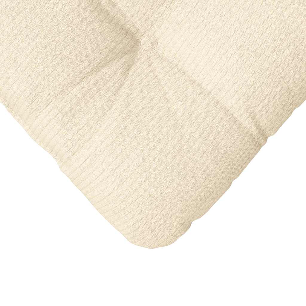 vidaXL Μαξιλάρια καθισμάτων 4 pcs Κρεμ 40 x 40 cm Υφασμάτινο Κορντουρά