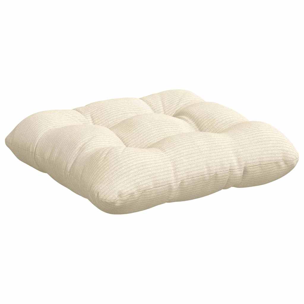 vidaXL Μαξιλάρια καθισμάτων 4 pcs Κρεμ 40 x 40 cm Υφασμάτινο Κορντουρά