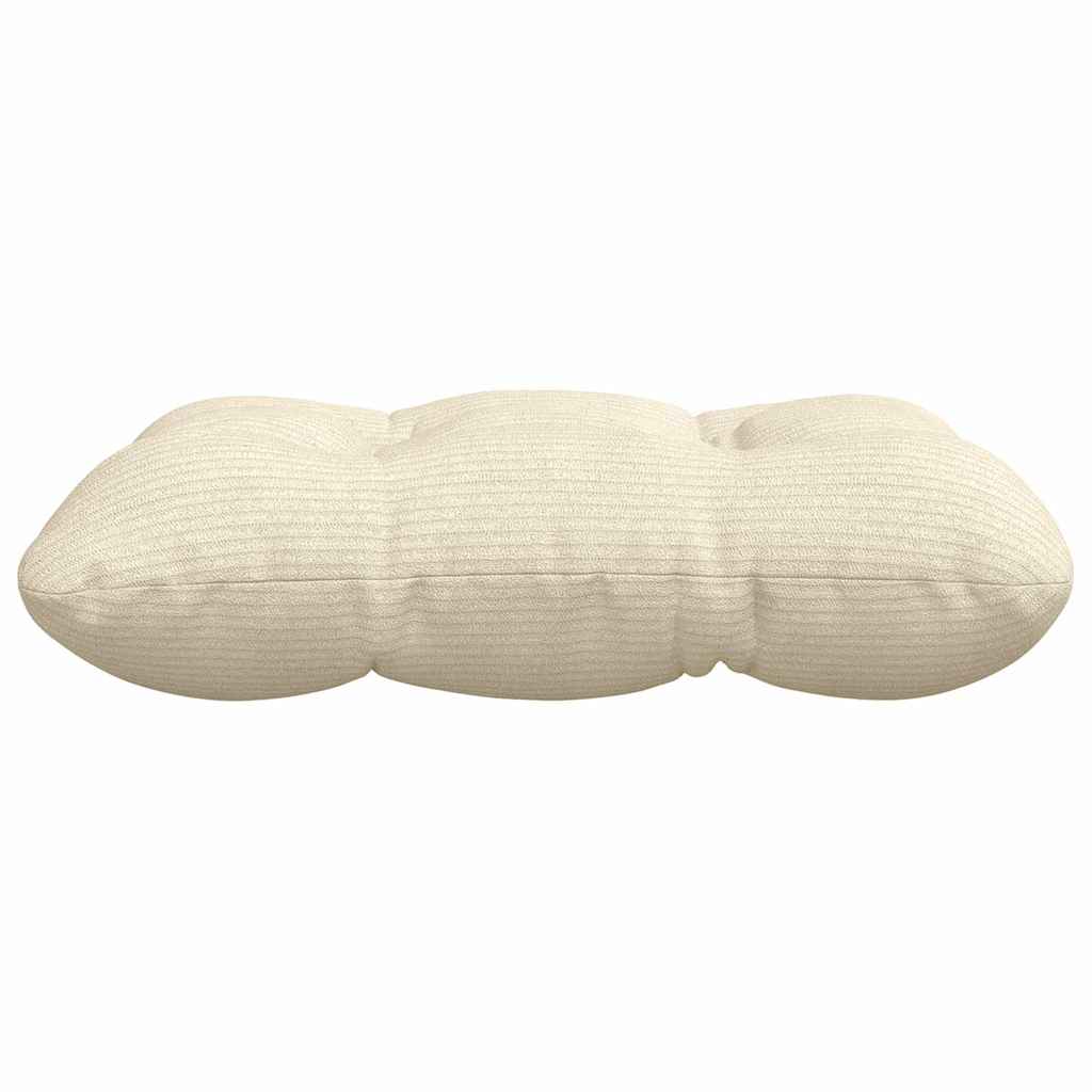 vidaXL Μαξιλάρια καθισμάτων 4 pcs Κρεμ 40 x 40 cm Υφασμάτινο Κορντουρά