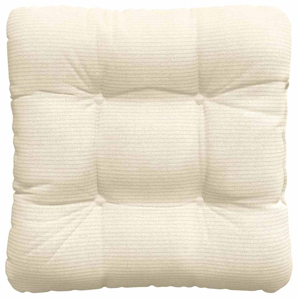 vidaXL Μαξιλάρια καθισμάτων 4 pcs Κρεμ 40 x 40 cm Υφασμάτινο Κορντουρά