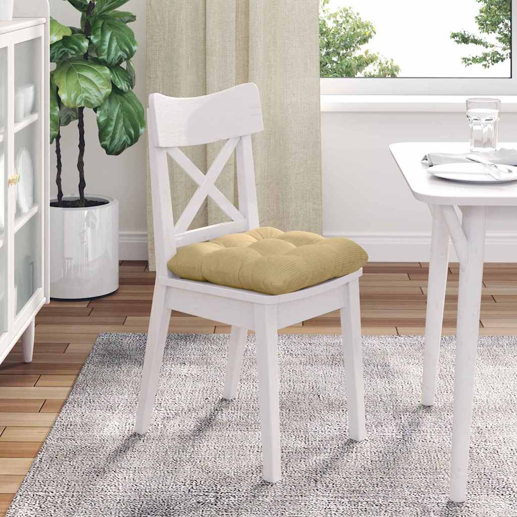 vidaXL Μαξιλάρια καθισμάτων 4 pcs Γκρι Πράσινο 40 x 40 cm