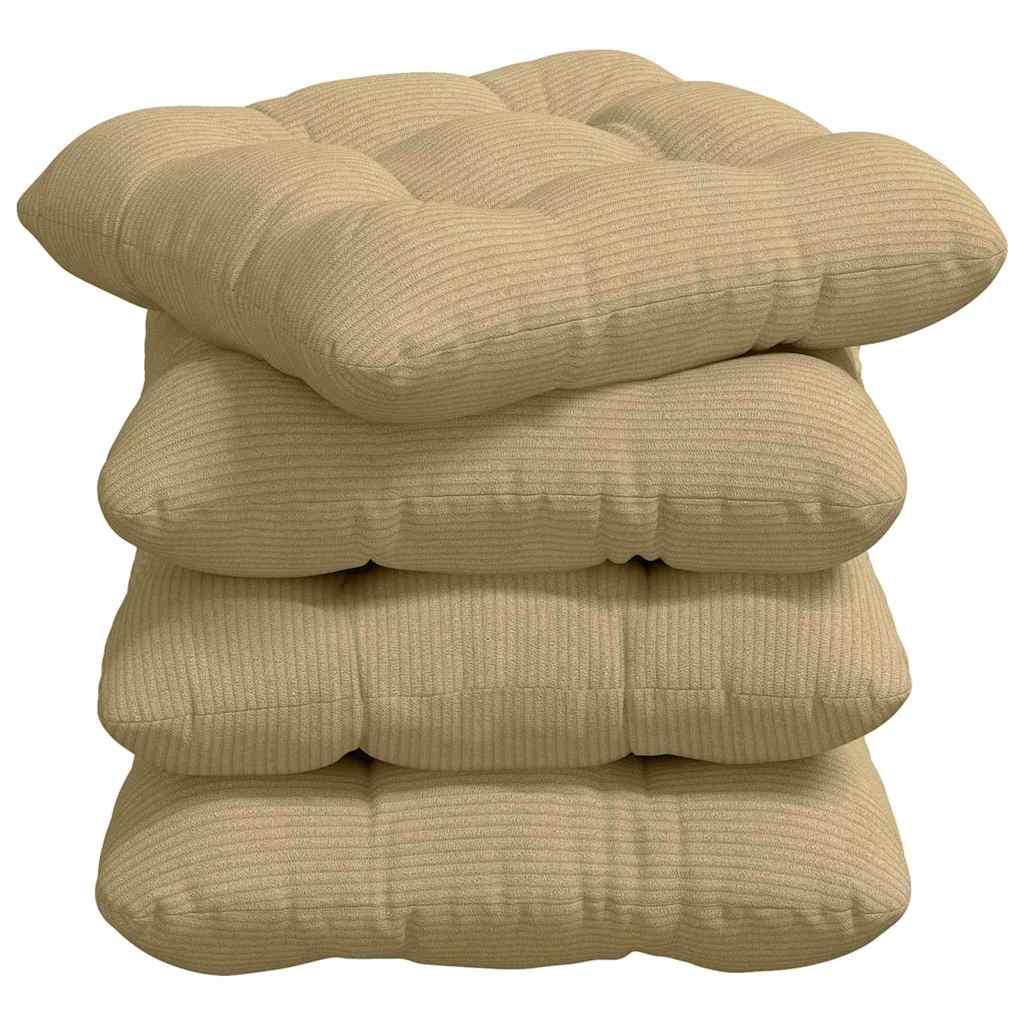 vidaXL Μαξιλάρια καθισμάτων 4 pcs Γκρι Πράσινο 40 x 40 cm