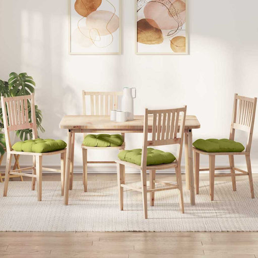vidaXL Μαξιλάρια καθισμάτων 4 pcs Ανοιχτό Πράσινο 45 x 45 x 12 εκ.