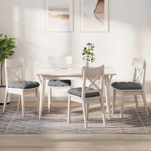 vidaXL Μαξιλάρια καθισμάτων 4 pcs Σκούρο Γκρι 45 x 45 cm
