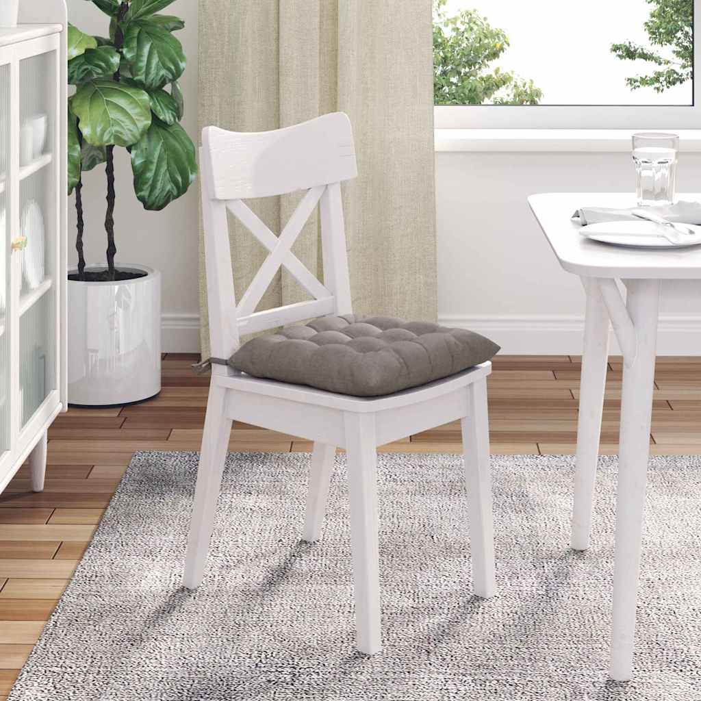 vidaXL Μαξιλάρια καθισμάτων 2 pcs Taupe 40 x 40 x 6 cm ύφασμα
