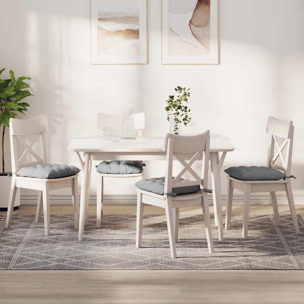 vidaXL Μαξιλάρια καθισμάτων 2 pcs Σκίουρος Γκρί 40 x 40 x 6 cm ύφασμα