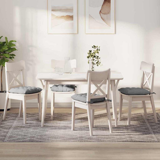 vidaXL Μαξιλάρια καθισμάτων 2 pcs Σκίουρος Γκρί 40 x 40 x 6 cm ύφασμα