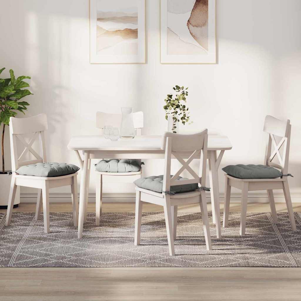 vidaXL Μαξιλάρια καθισμάτων 4 pcs Ανοιχτό γκρι 40 x 40 x 6 cm