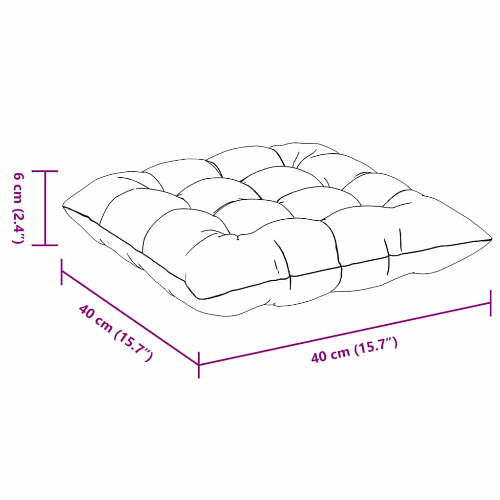 vidaXL Μαξιλάρια καθισμάτων 4 pcs Κρεμ 40 x 40 x 6 cm Μικροΐνες