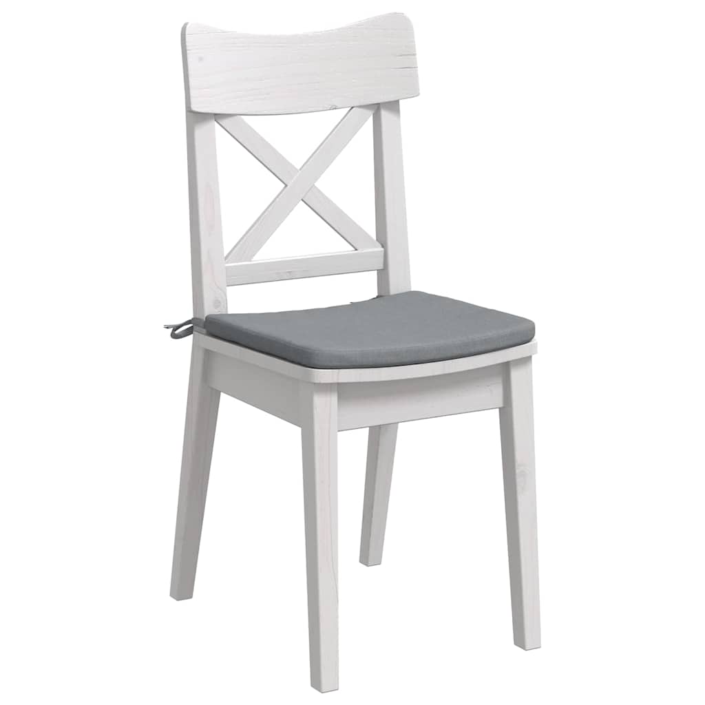 vidaXL Μαξιλάρια καθισμάτων 4 pcs Ανοιχτό γκρι 40 x 40 x 3 cm ύφασμα