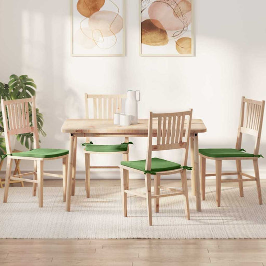 vidaXL Μαξιλάρια καθισμάτων 4 pcs Ανοιχτό Πράσινο 40 x 40 x 3 cm