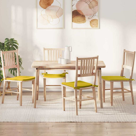 vidaXL Μαξιλάρια καθισμάτων 4 pcs Κίτρινο 40 x 40 x 3 cm Βελούδο