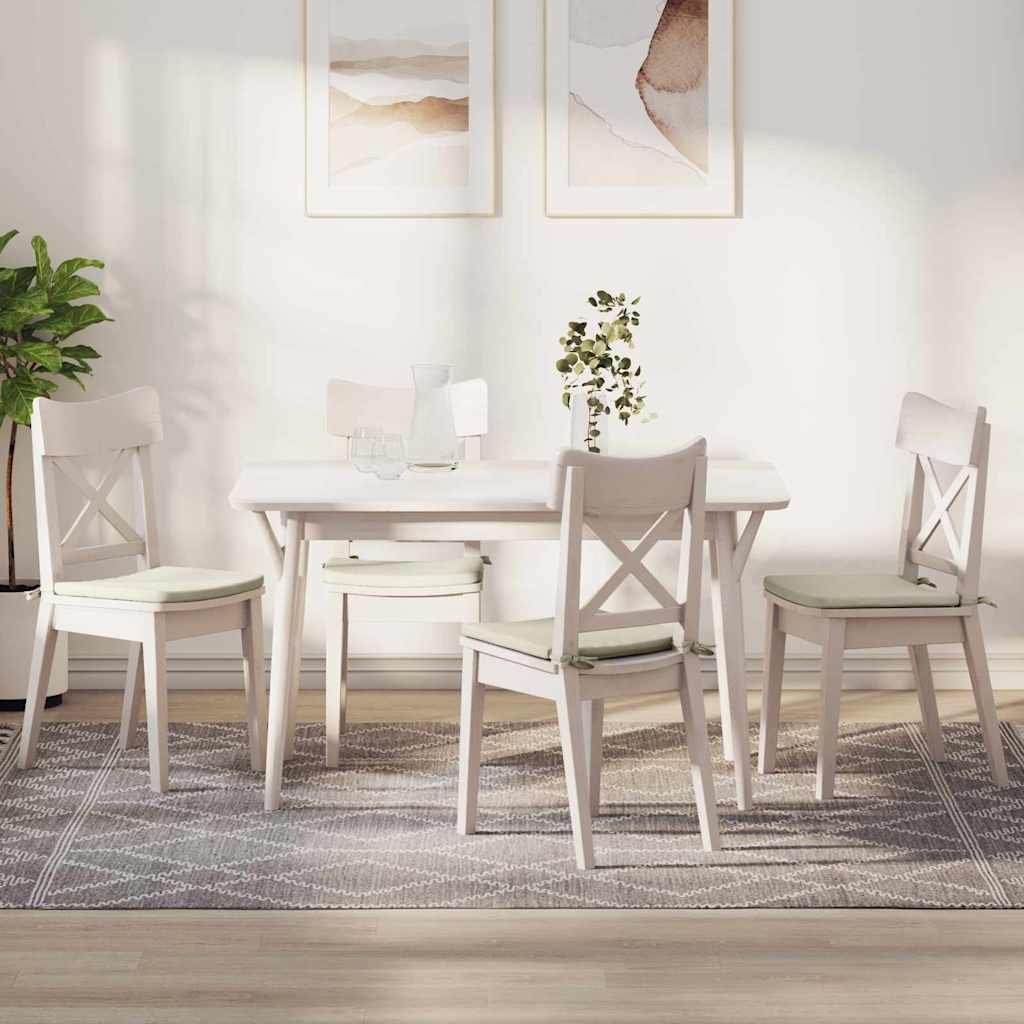 vidaXL Μαξιλάρια καθισμάτων 4 pcs Κρεμ 40 x 40 x 3 cm Βελούδο