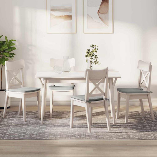 vidaXL Μαξιλάρια καθισμάτων 4 pcs Ανοιχτό γκρι 40 x 40 x 3 cm