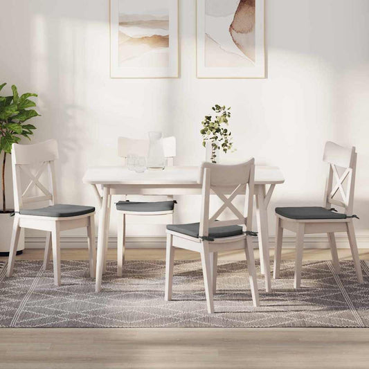 vidaXL Μαξιλάρια καθισμάτων 4 pcs Σκούρο Γκρι 40 x 40 x 3 cm