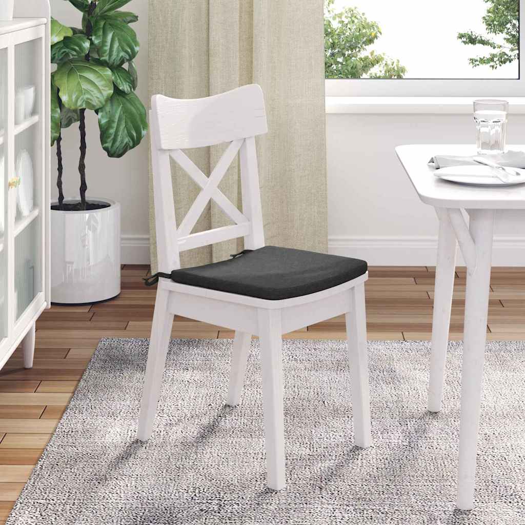 vidaXL Μαξιλάρια καθισμάτων 4 pcs Σκούρο Γκρι 40 x 40 x 3 cm